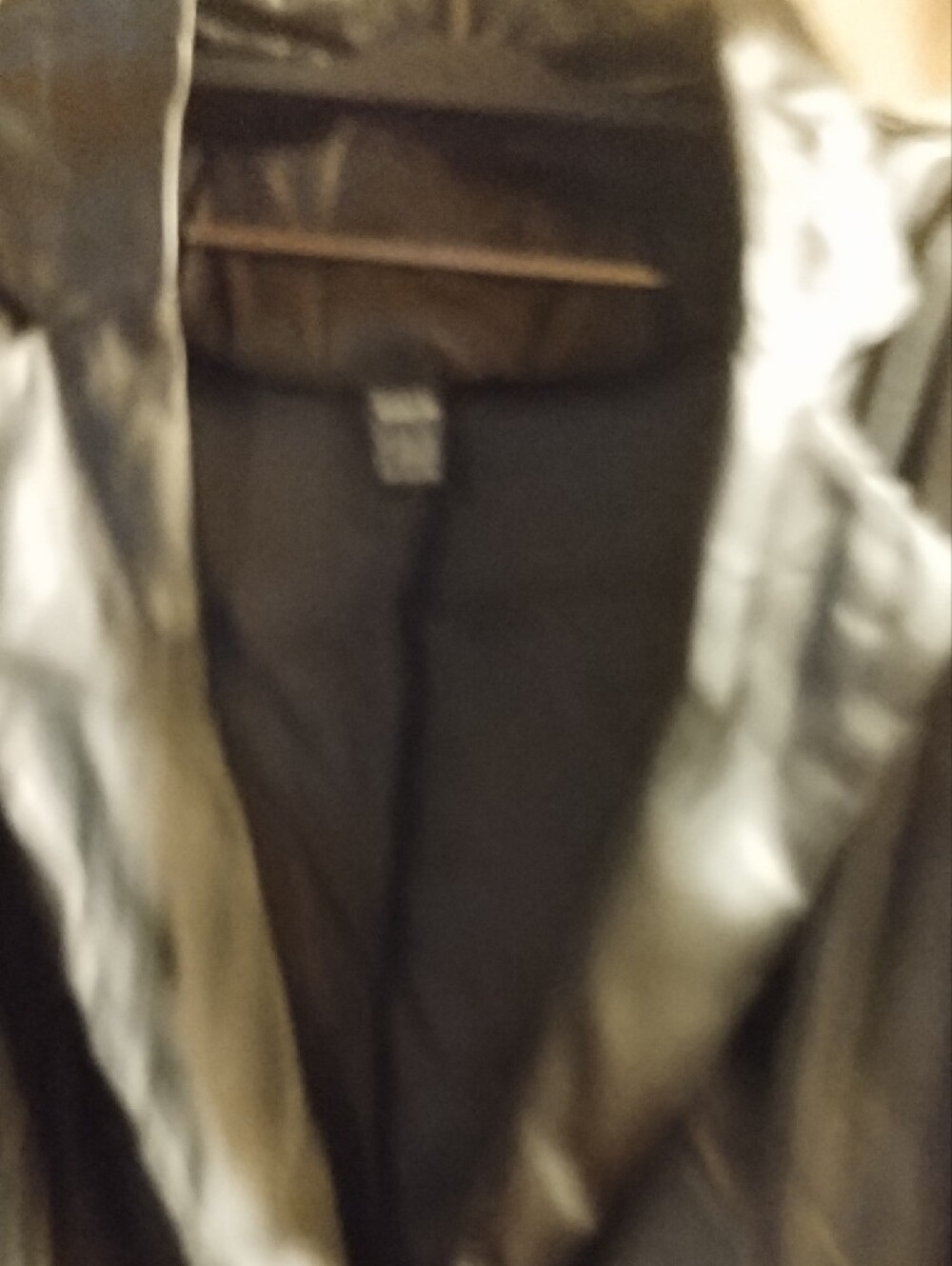 SHEIN Black Faux Leather Blazer Jacket - Picture 3 of 6
